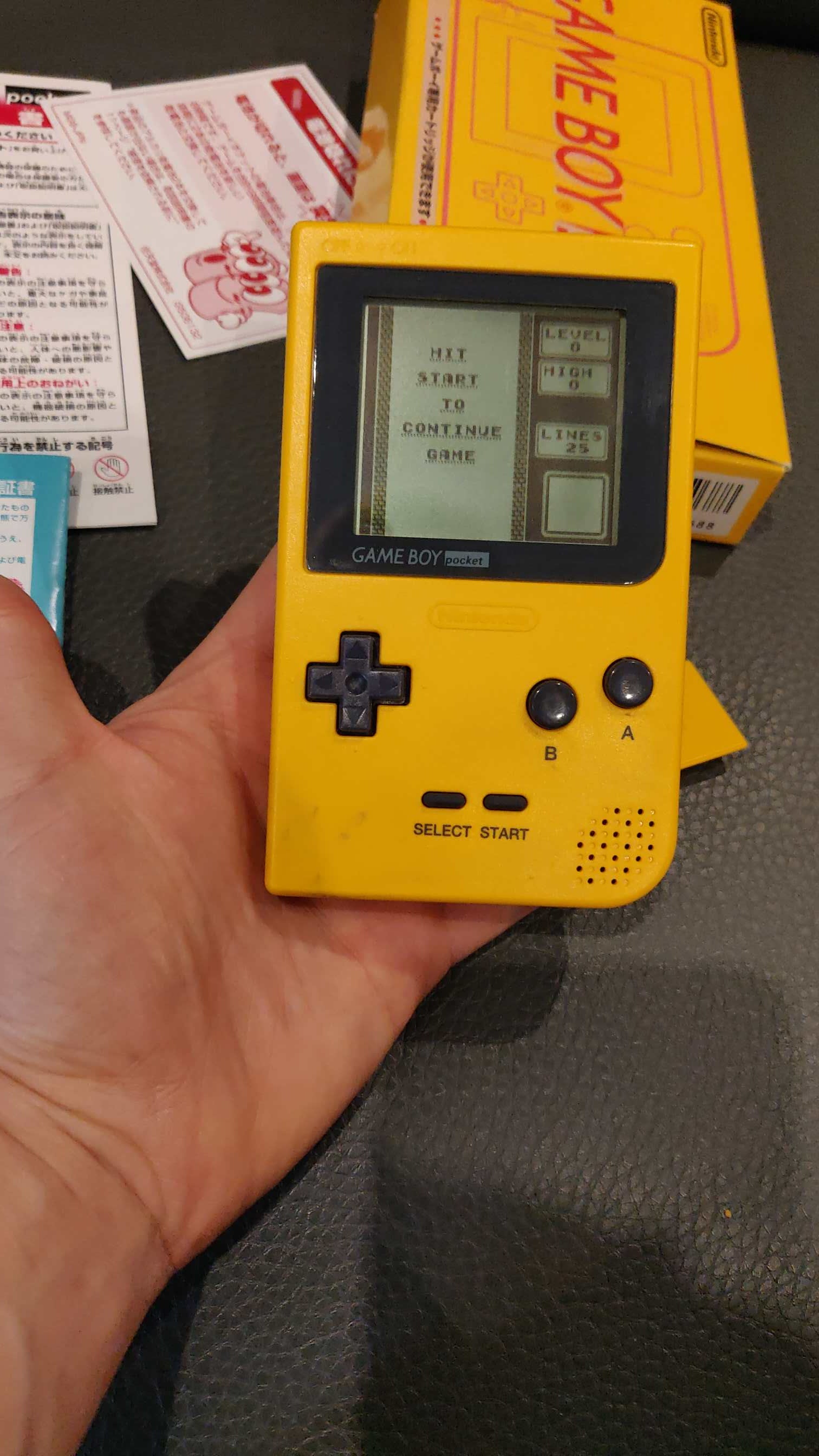 Nintendo Game Boy Pocket in Yellow Tested/Works (Please read description) buy