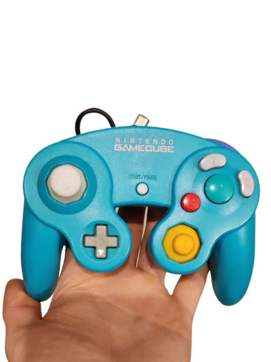 Manette Nintendo GAMECUBE bleue officielle de Nintendo.